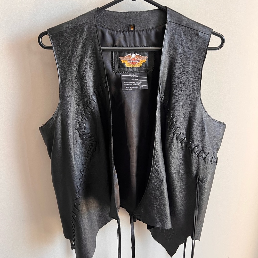 Women’s Harley Davidson leather vest